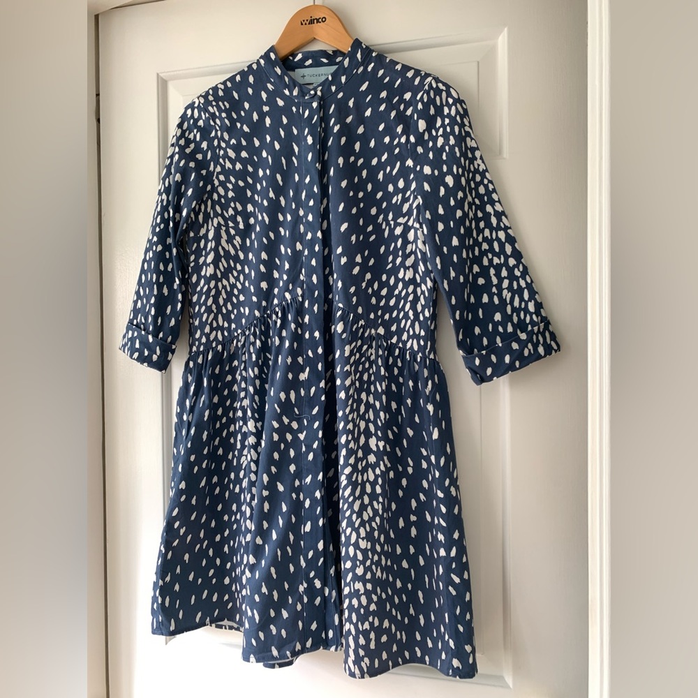 Blue Antelope Royal Shirt Dress | TUCKERNUCK | XXS